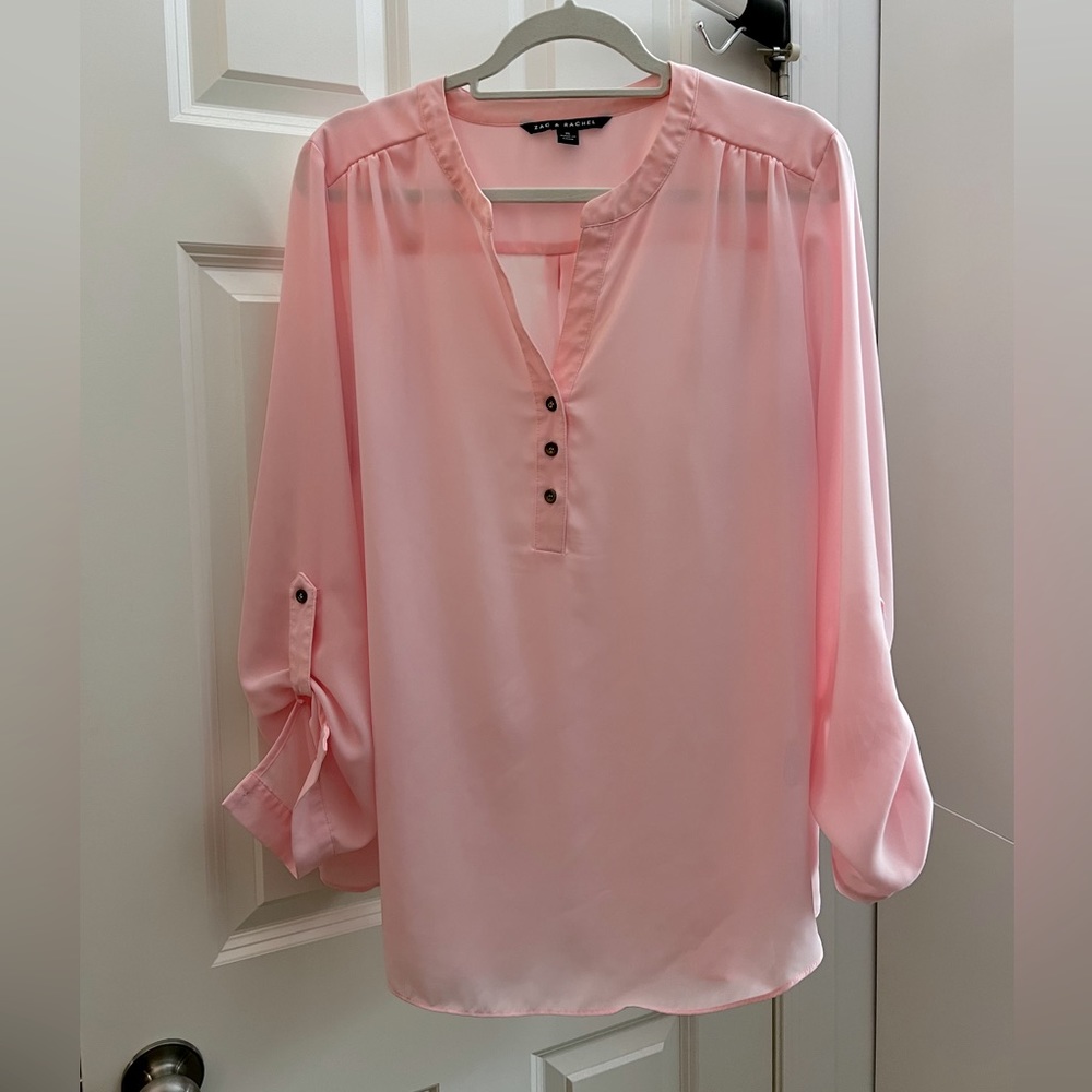 Zac & Rachel Tunic Top, xtra Large in Soft Pink